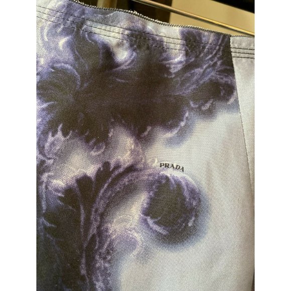 PRADA Silk Pleated Bubble Midi Skirt 8 EUC - Picture 6 of 7